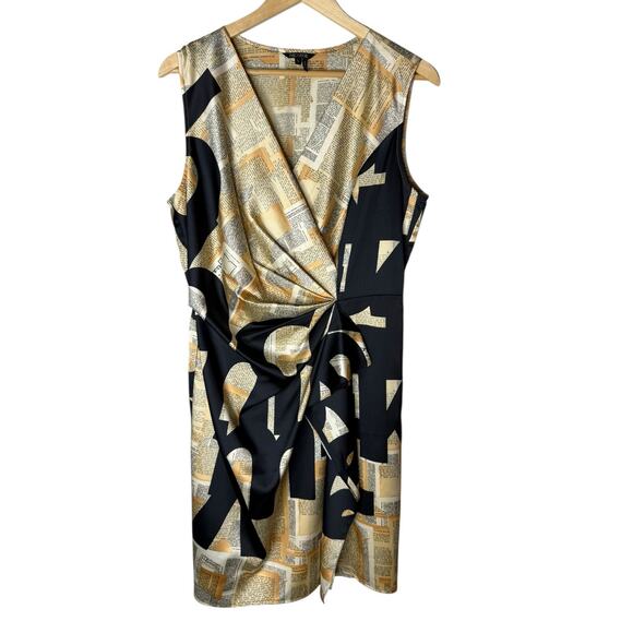 Nic+Zoe Newspaper printed dress size large - Picture 1 of 6